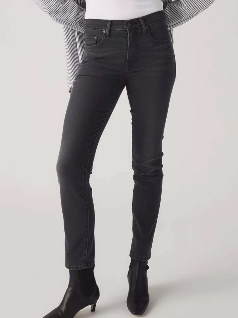 Levi’s 724 High Rise Straight Leg Women’s Black Jeans Size W28 L30 🖤